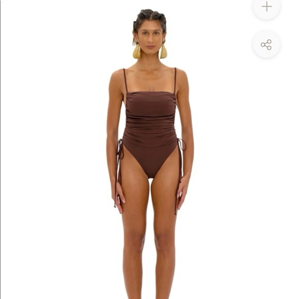 Andrea Iyamah Adan Cocoa One Piece Swimsuit